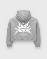 Distorted Vision Gray Boxy Hoodie | Sur Project®