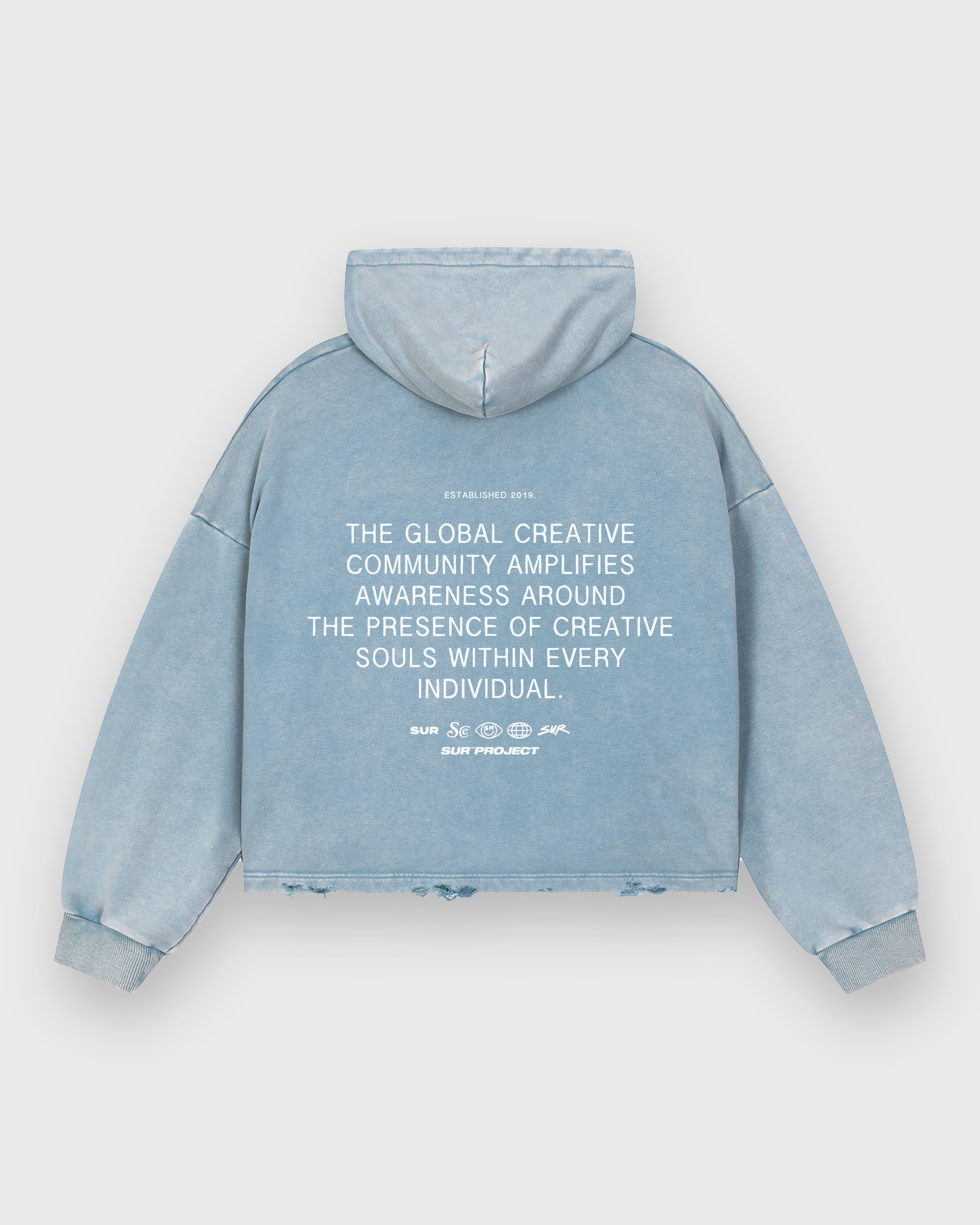 The Statement Vintage Blue Washed Premium Hoodie | Sur Project®
