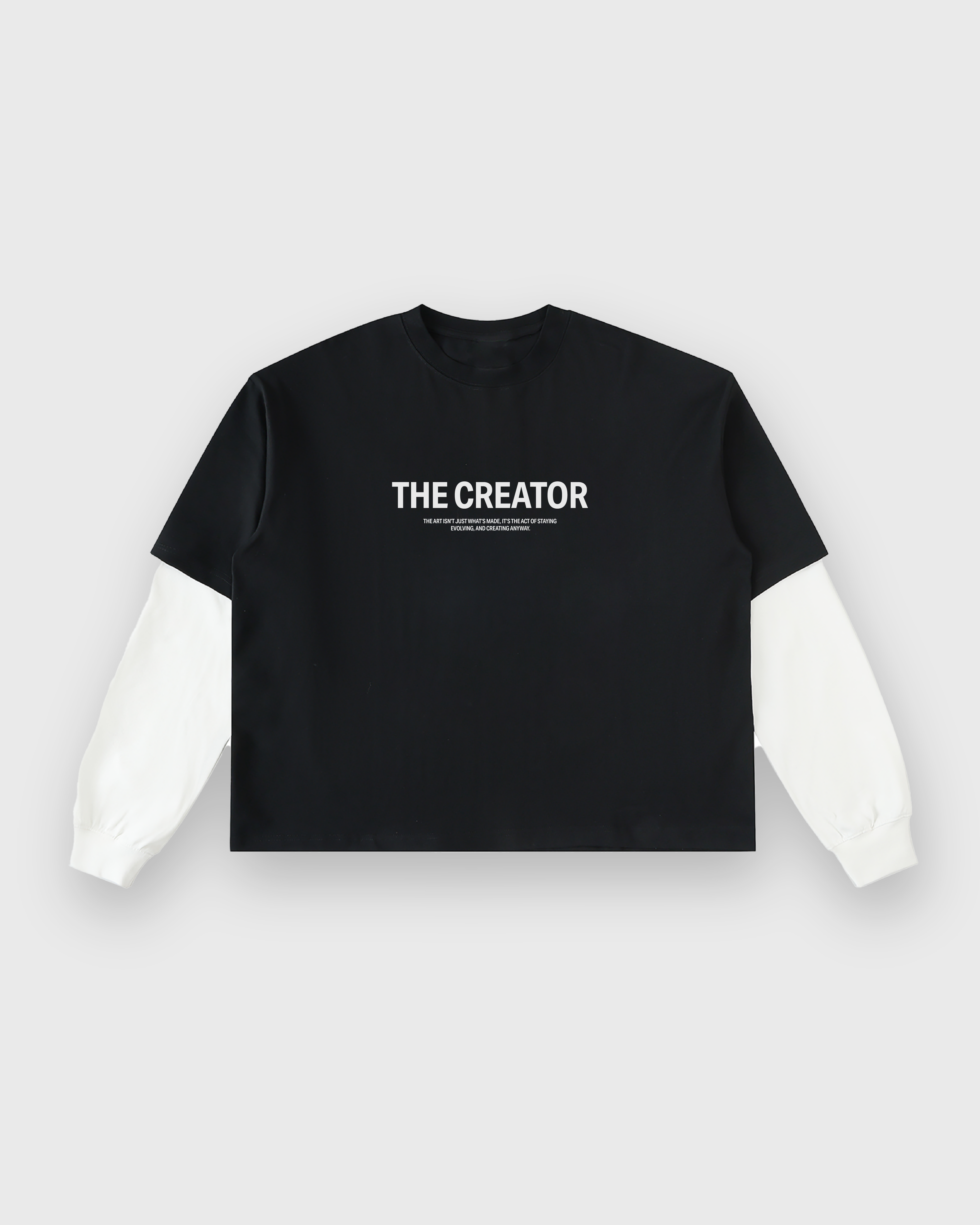 The Creator Black Layered Boxy Tee | Sur Project®