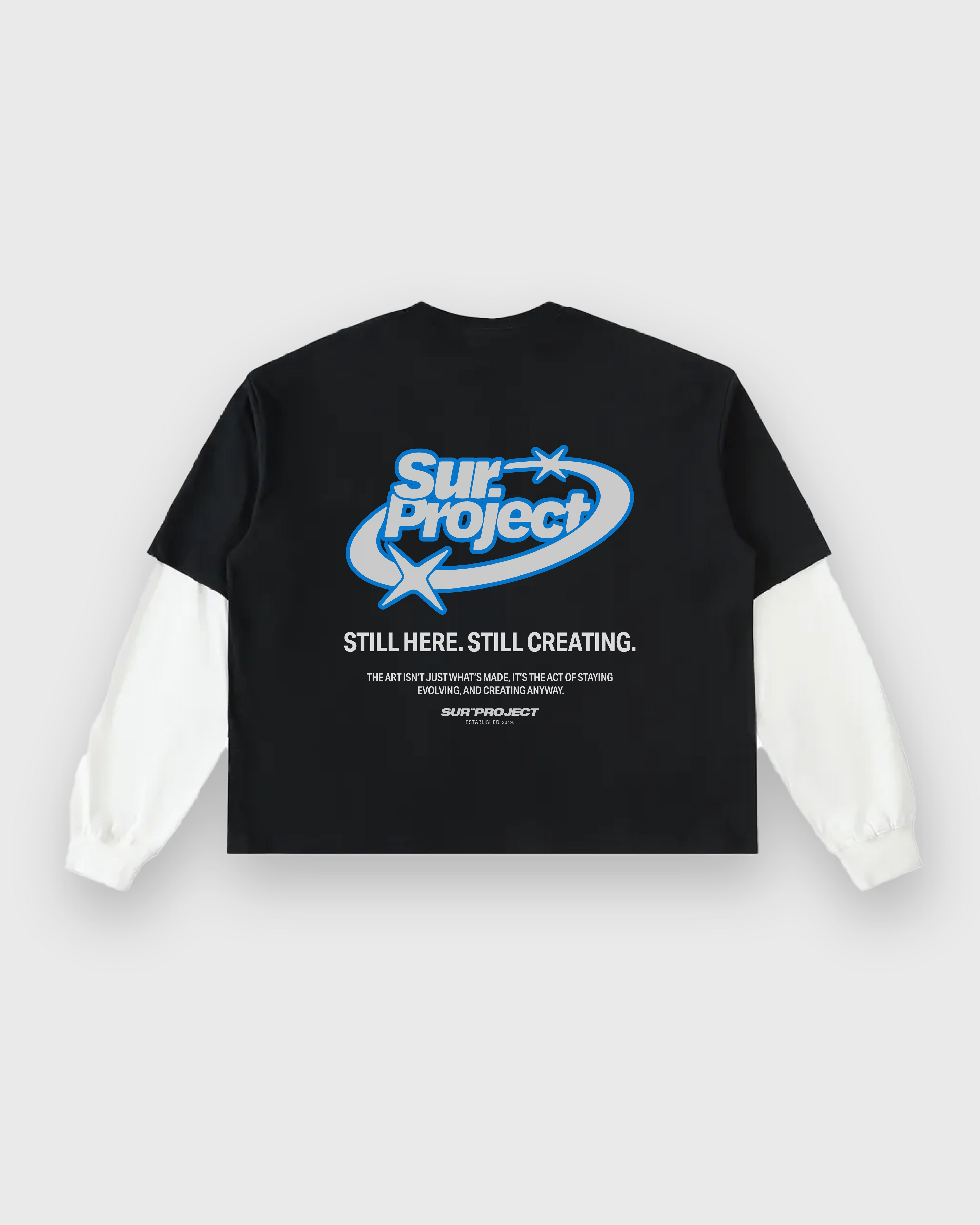 The Creator Black Layered Boxy Tee | Sur Project®