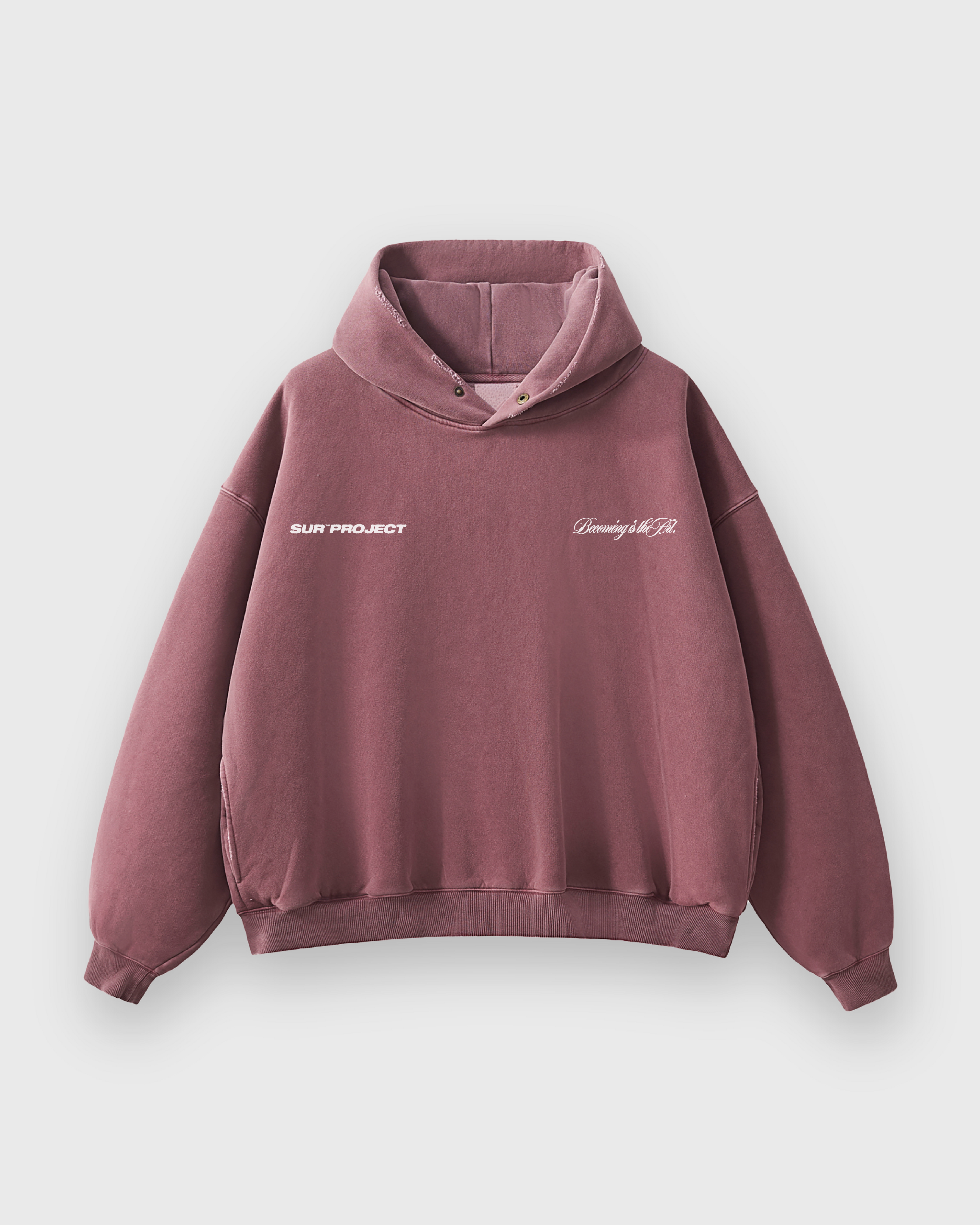 Becoming Is The Art Rose Washed Premium Hoodie | Sur Project®
