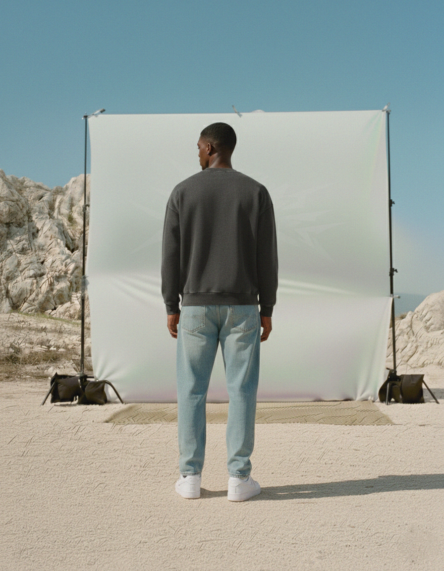 Envision Your Future Black Oversized Sweatshirt | Sur Project®