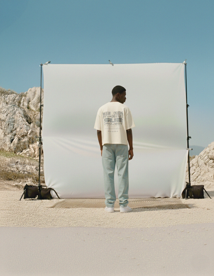 Made by Creators Beige Boxy Tee | Sur Project®