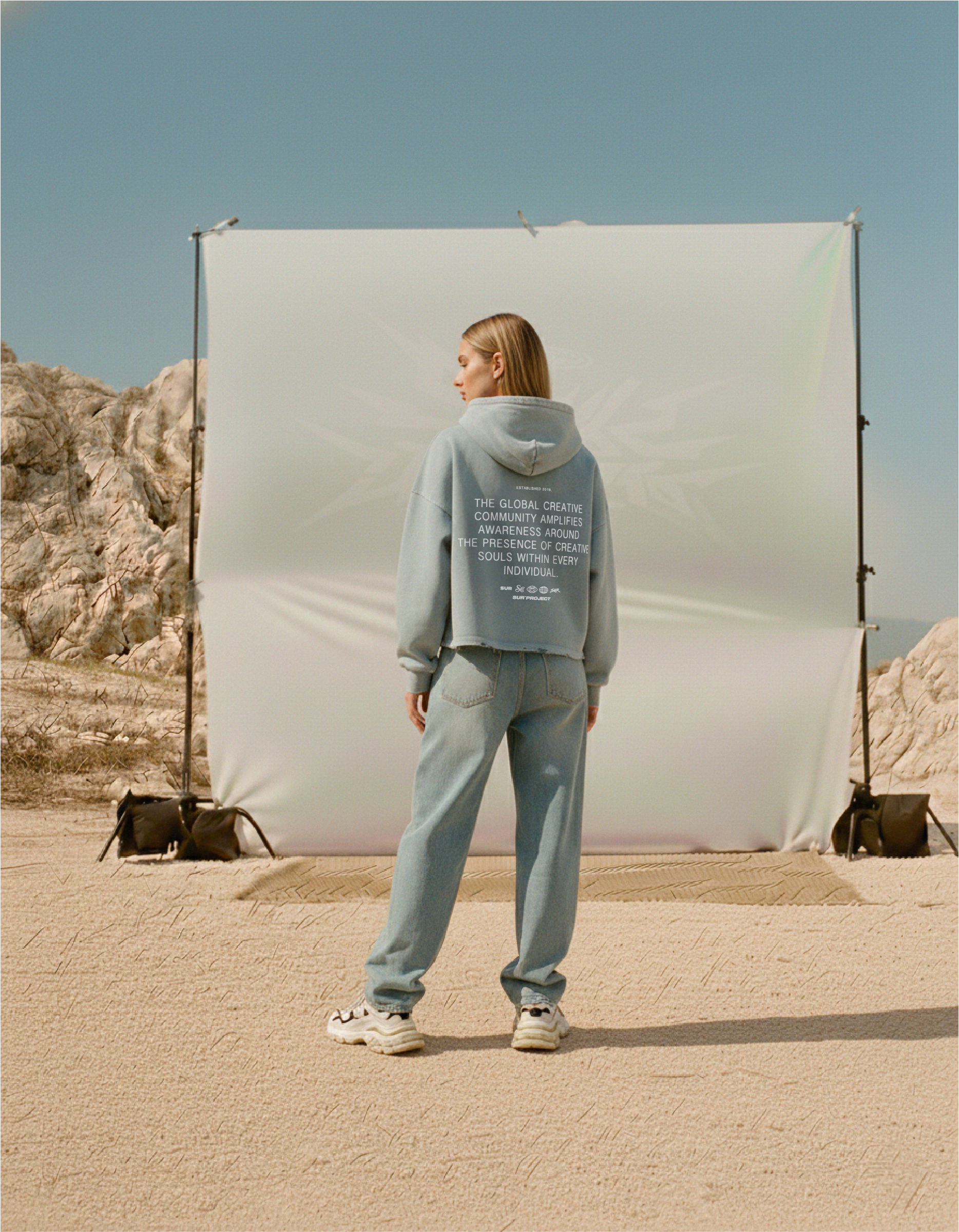 The Statement Vintage Blue Washed Premium Hoodie | Sur Project®