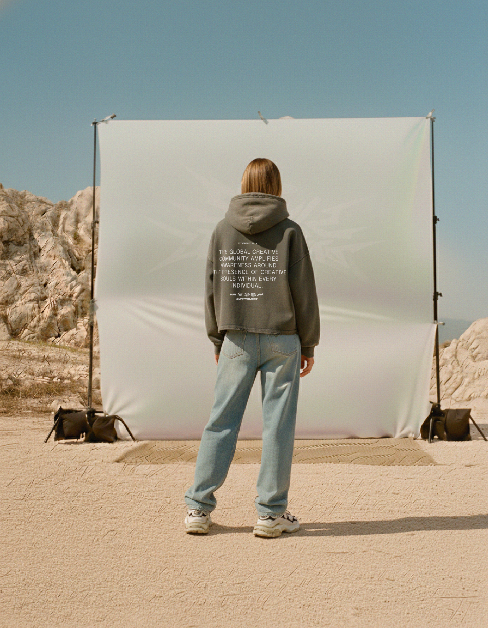 The Statement Vintage Dark Gray Washed Premium Hoodie | Sur Project®