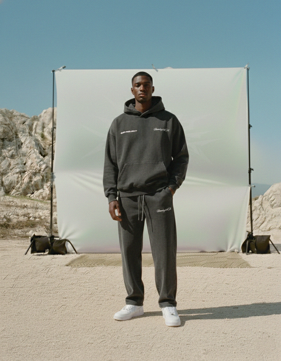 Becoming Is The Art Black Washed Premium Hoodie | Sur Project®