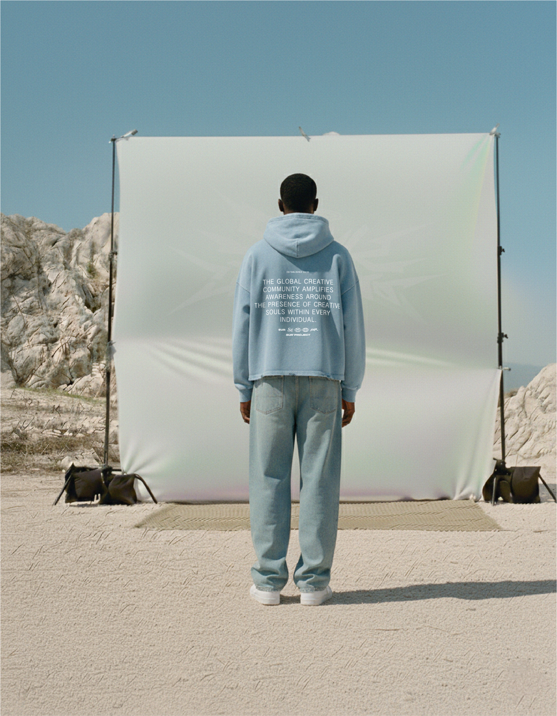 The Statement Vintage Blue Washed Premium Hoodie | Sur Project®