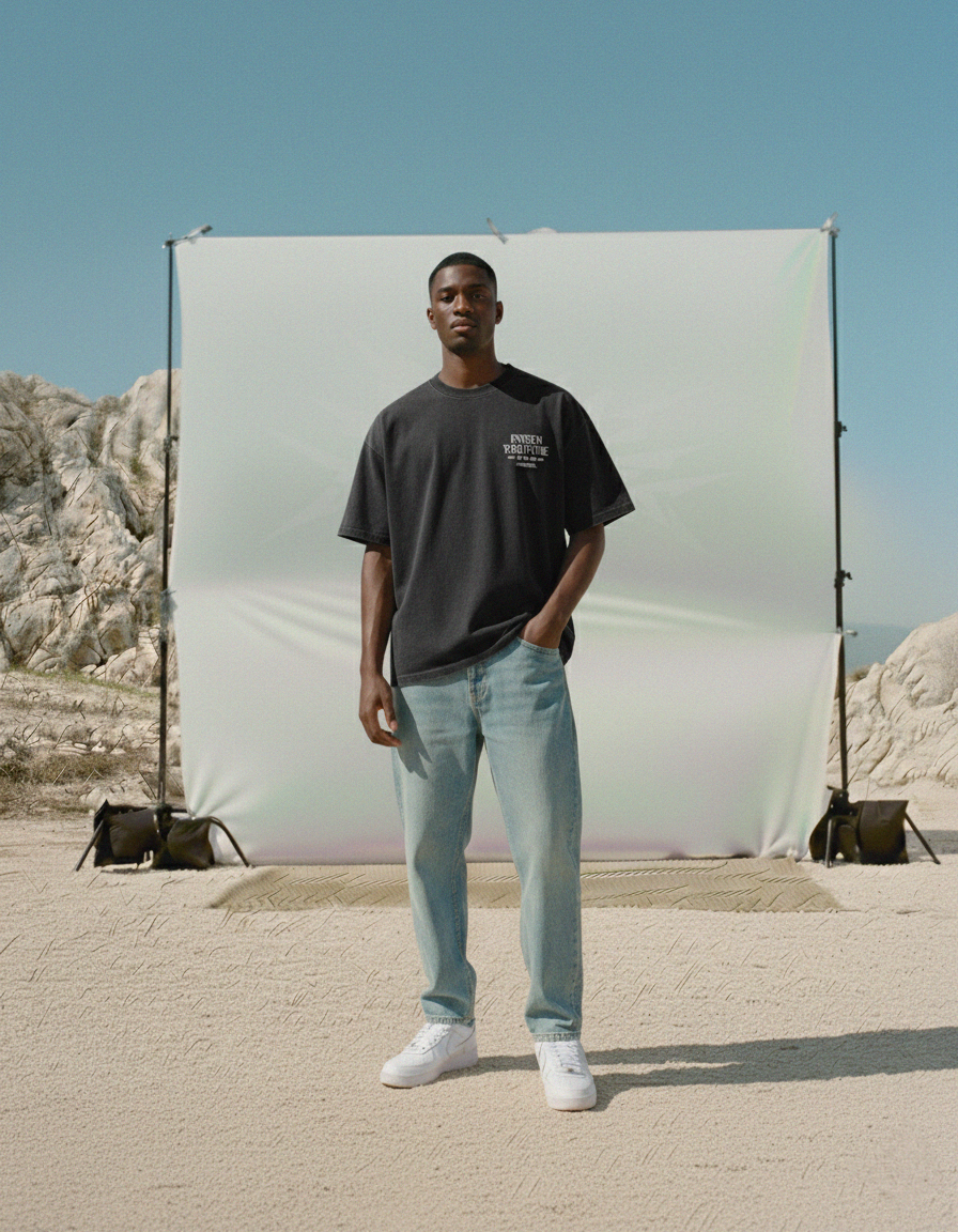 Envision Your Future II Heavyweight Oversized Acid Wash Tee | Sur Project®