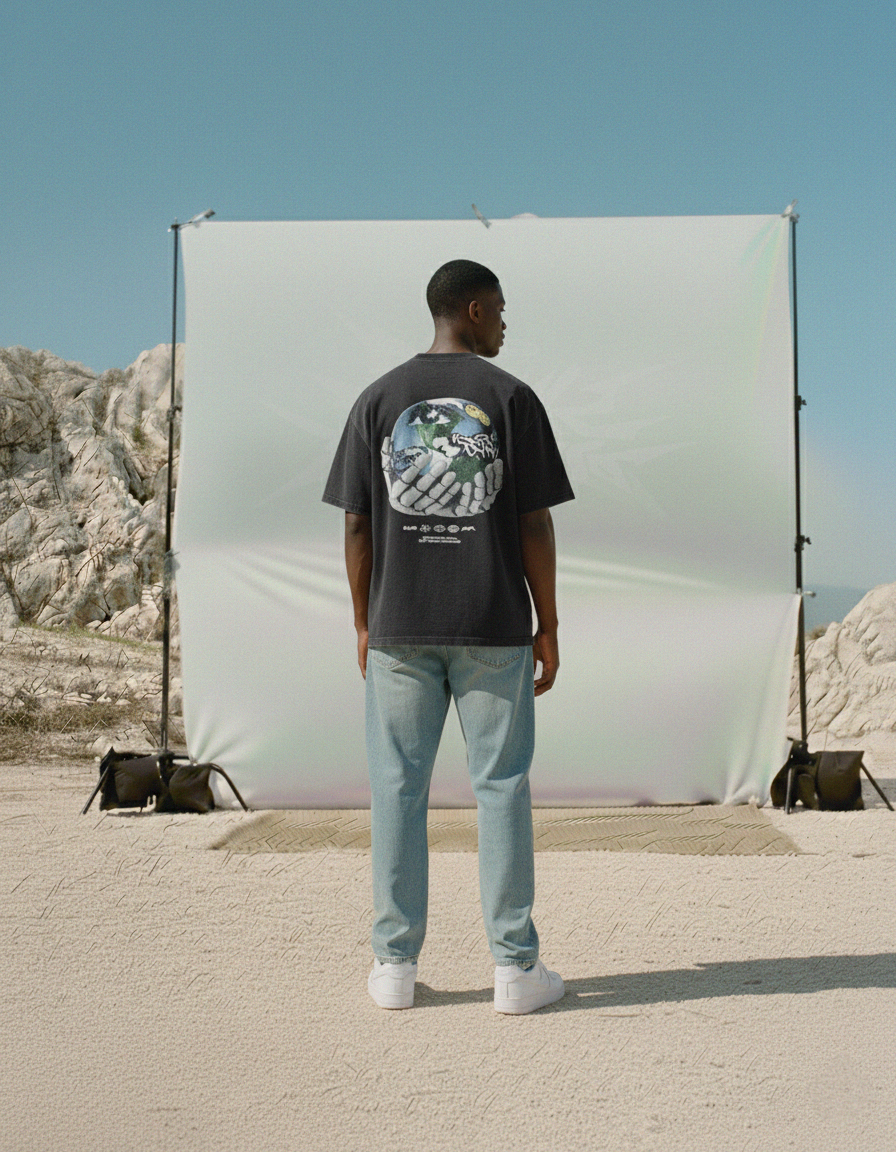 Envision Your Future II Heavyweight Oversized Acid Wash Tee | Sur Project®